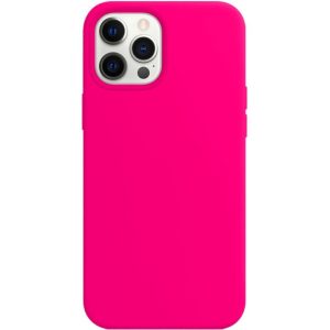 Silikonowy case na telefon iPhone bez logo w kolorze Intensywny-róż