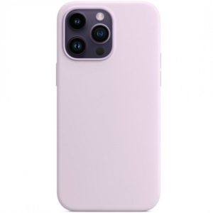 Silikonowy case na telefon iPhone bez logo w kolorze Liliowy